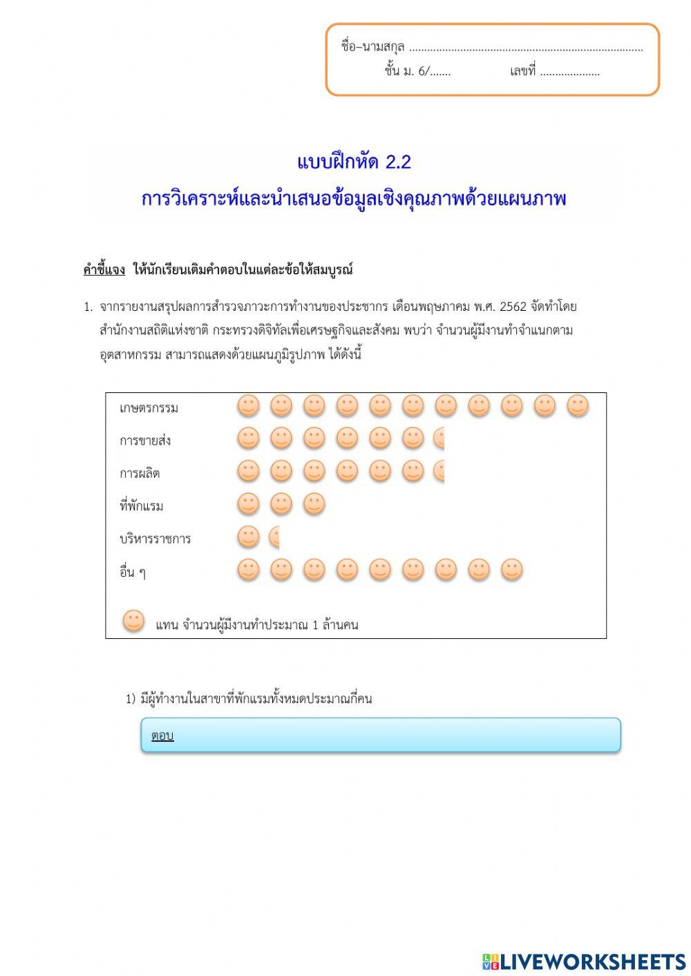 แบบฝึกหัด 2.2