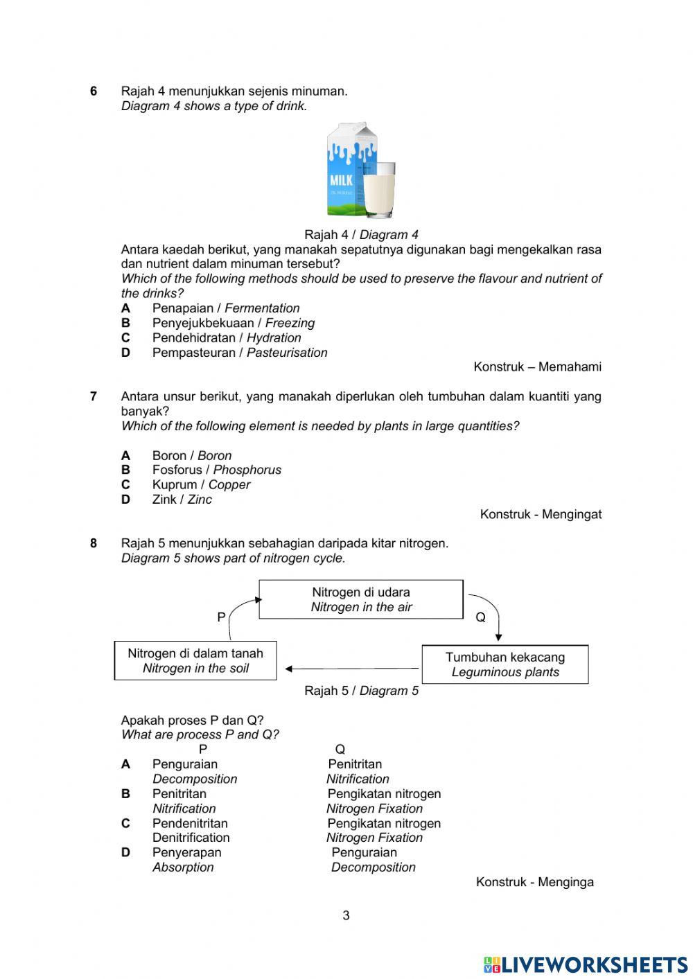 Nutrisi dan Teknologi makanan