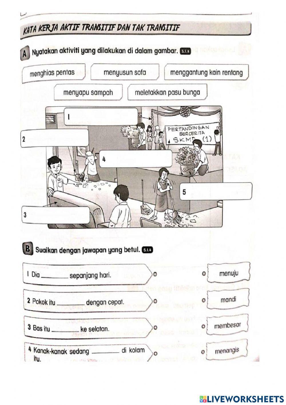 Latihan kata kerja aktif transitif