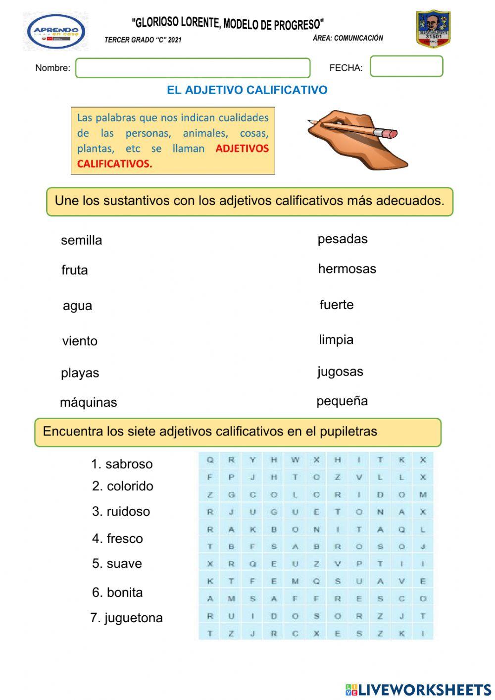 Adjetivo calificativo