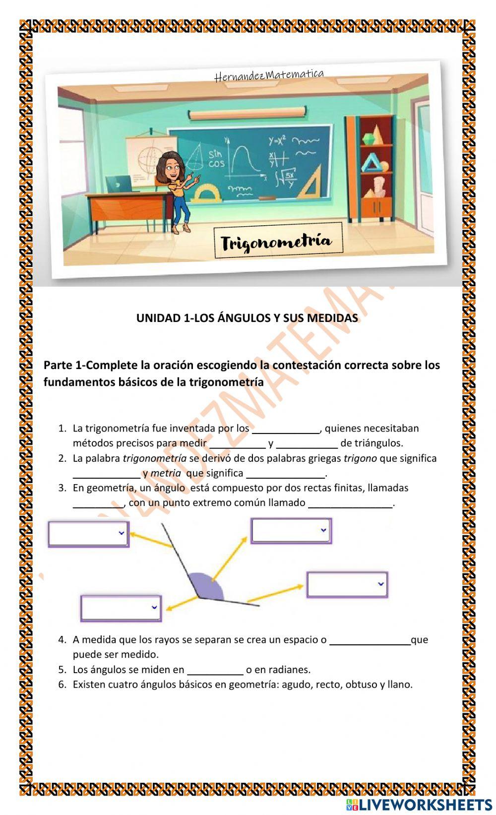 Unidad 1-Los ángulos y sus medidas
