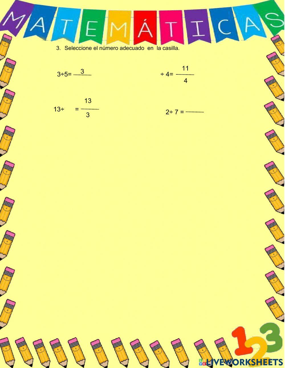 Representemos el cociente con fracción