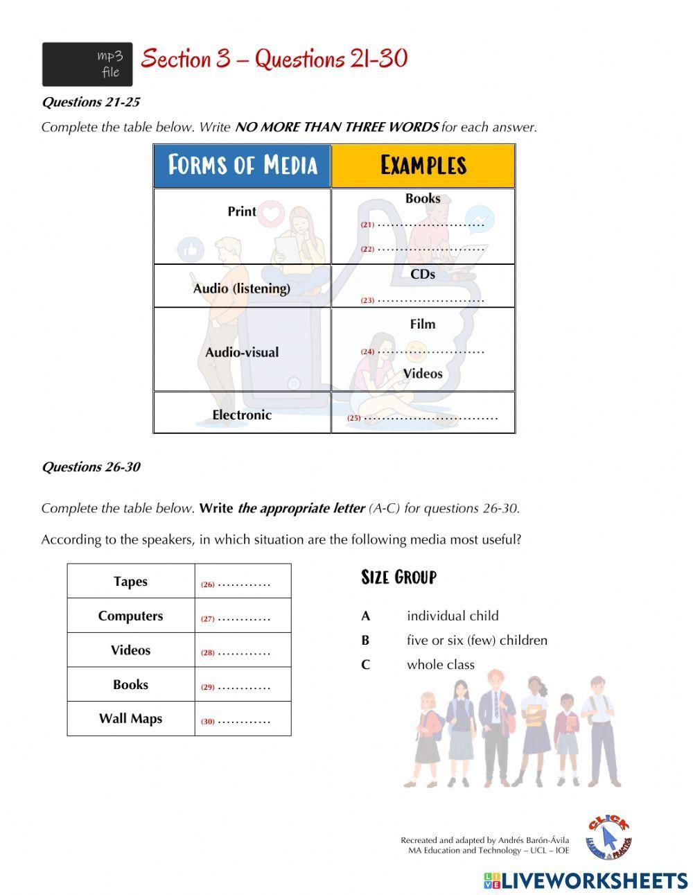 IELTS Ex. - Listening Test 3 (2-2)