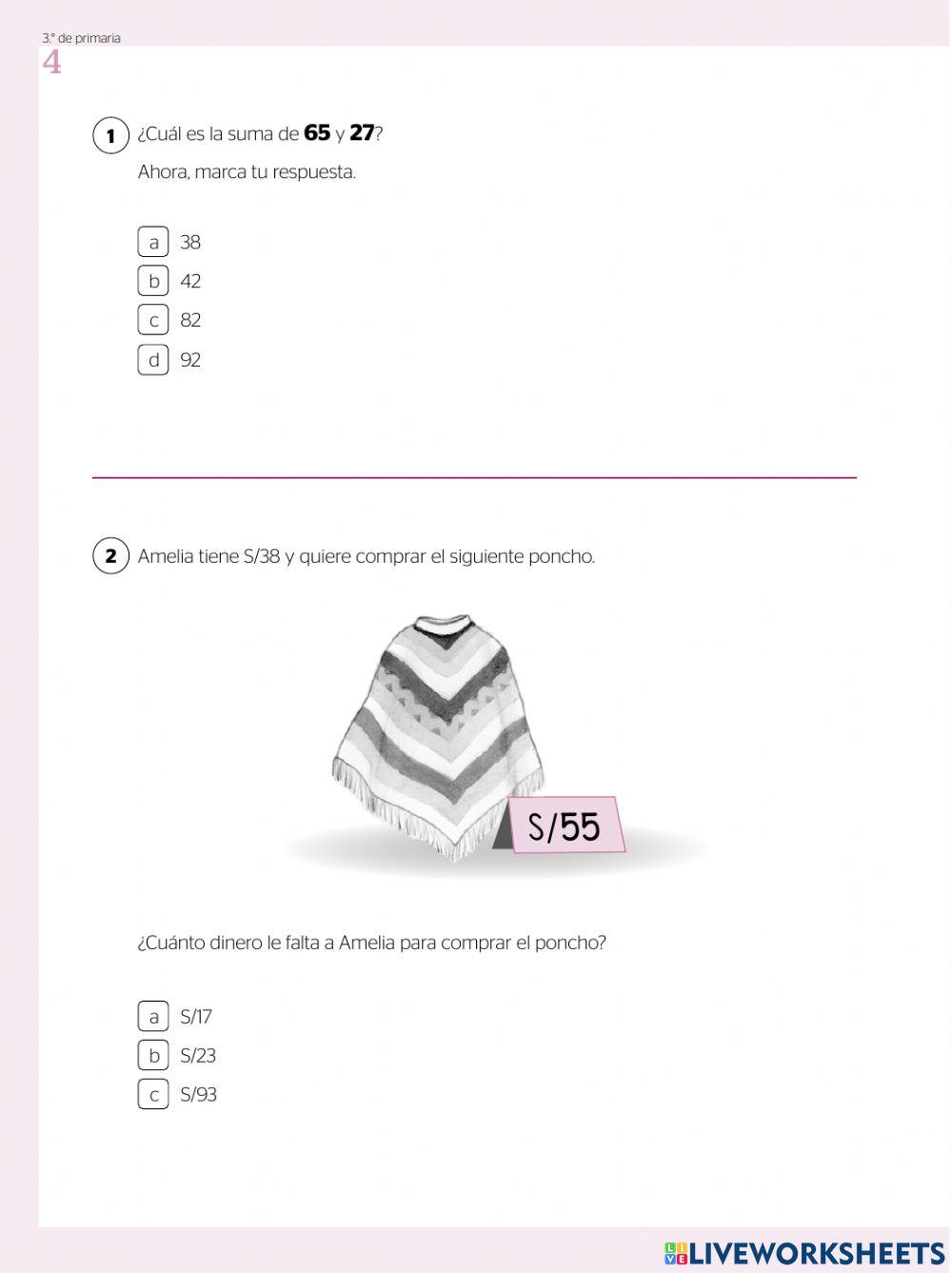 Examen de matemática - Parte 1