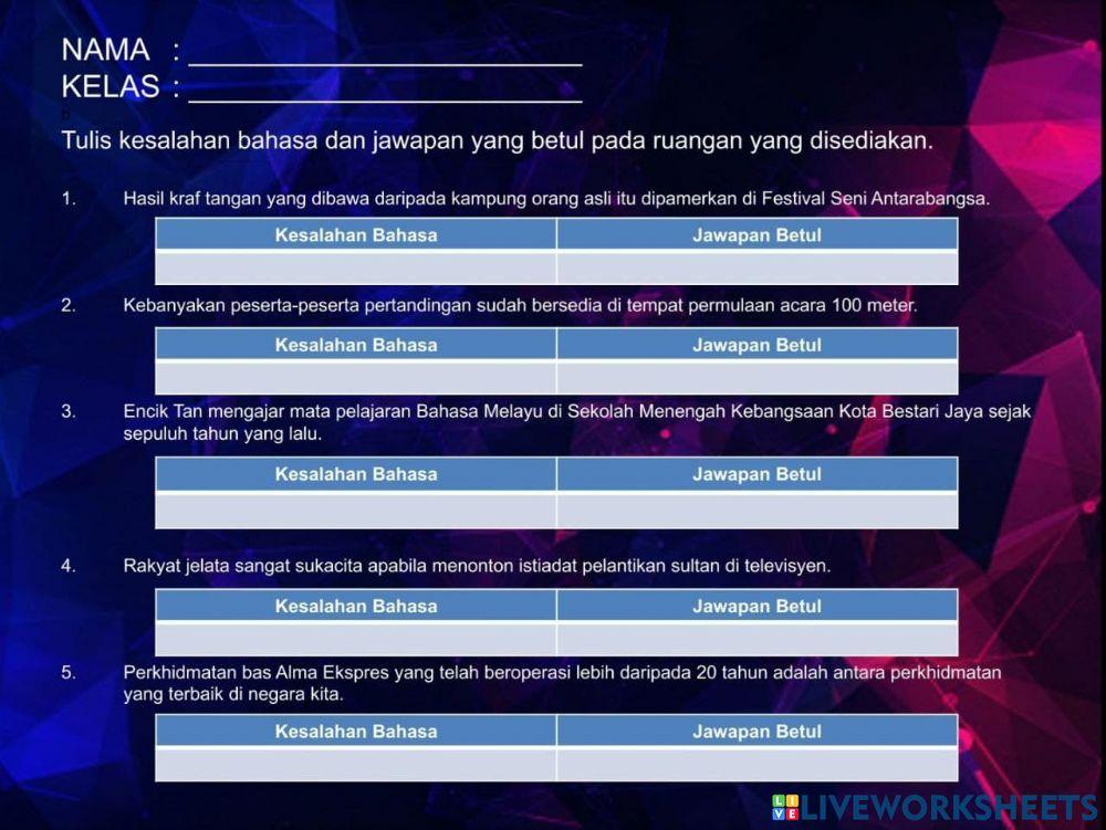 Kesalahan Tatabahasa