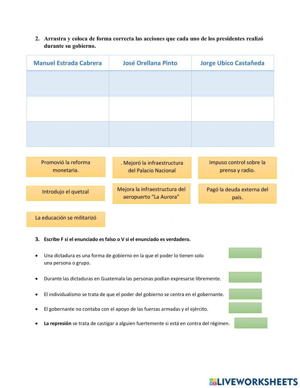 Dictaduras en guatemala