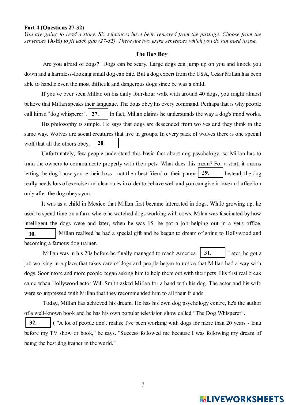 Spm english reading (part 1 - 4)