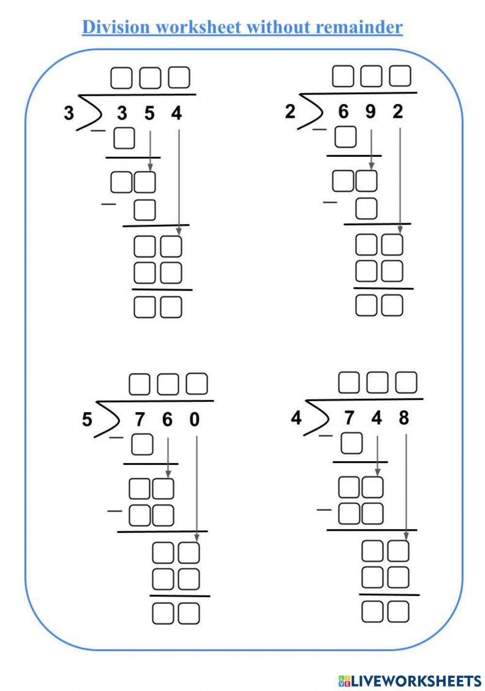 Division without remainder