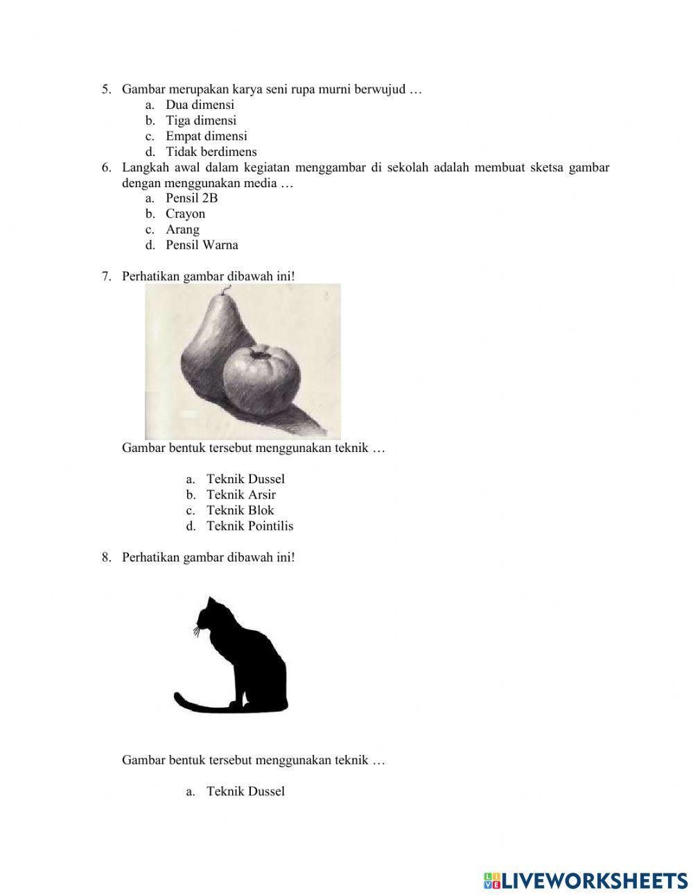 Penilaian Harian Seni Budaya 1