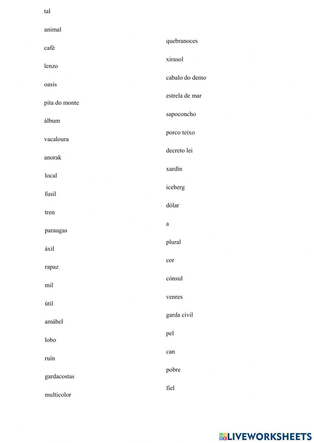 Substantivo - plural