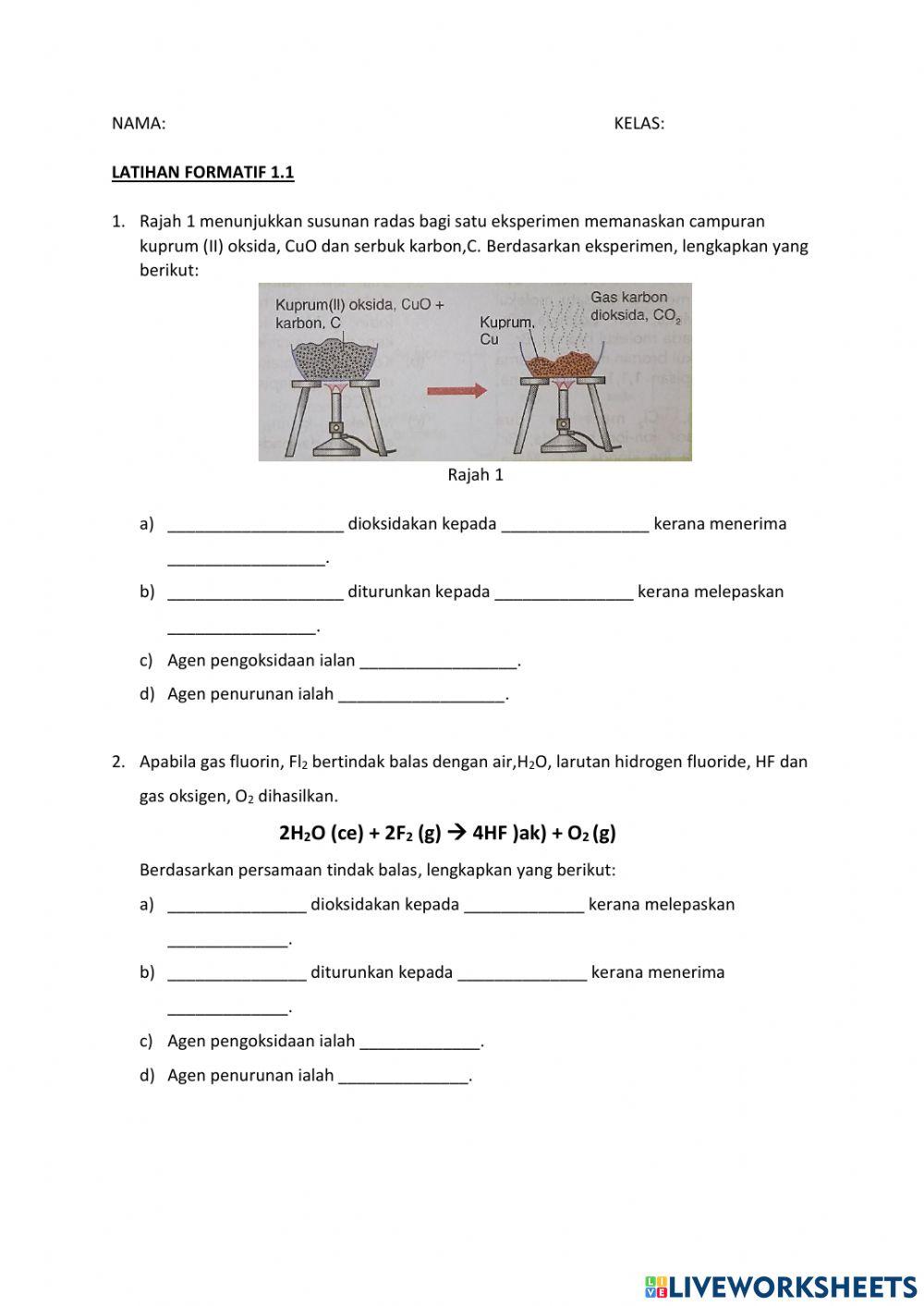 1.1 pengoksidaan dan penurunan