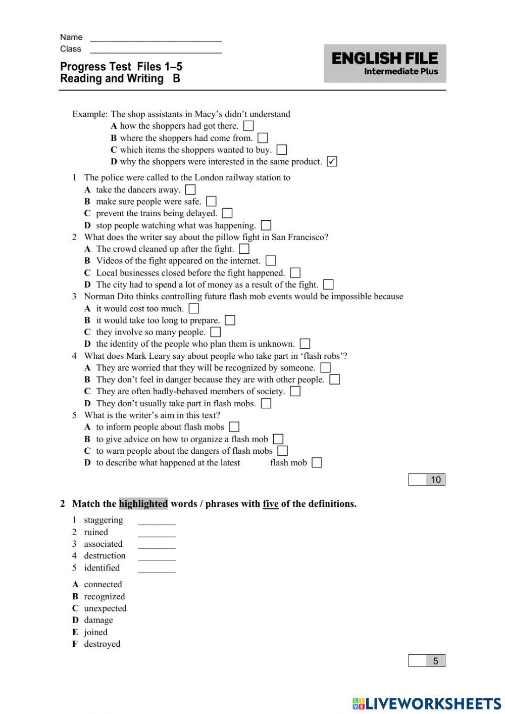 Billennium  yearly test