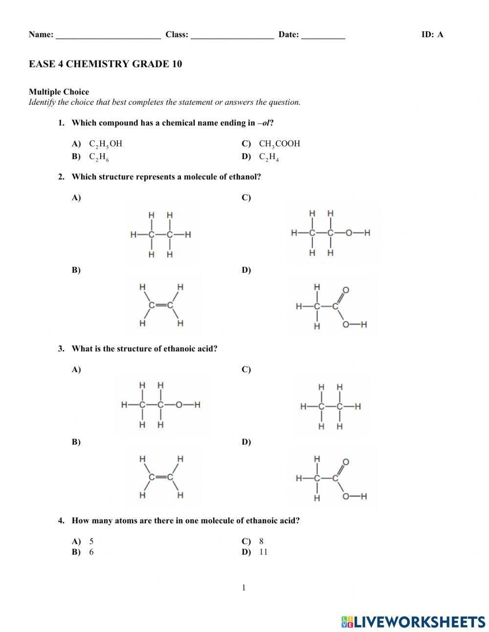 EASE 4 Grade 10 (Make Up Exam)