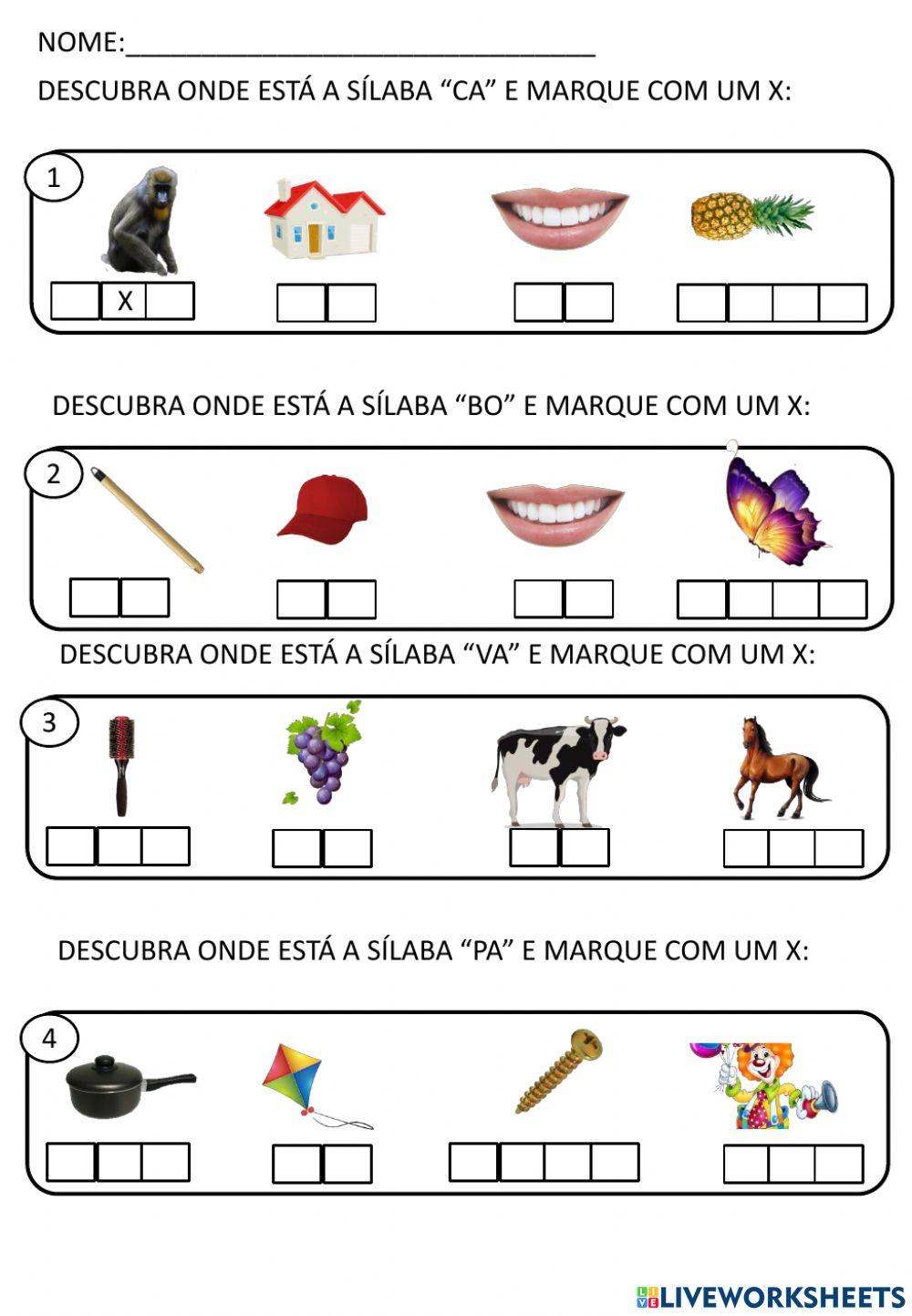 Onde está a sílaba?