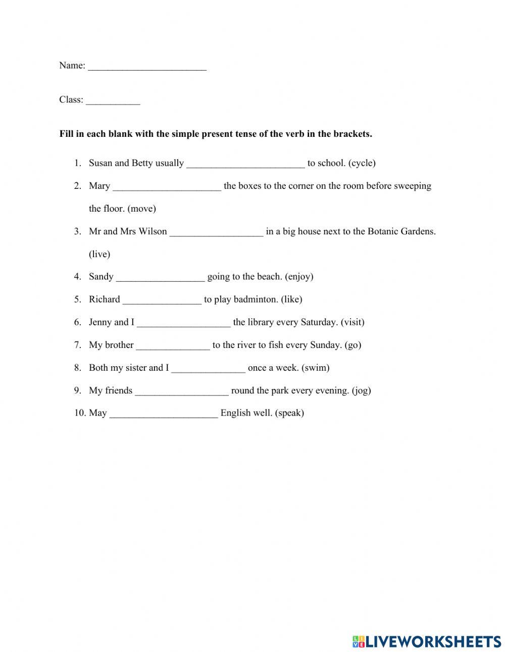 Simple Present Tense