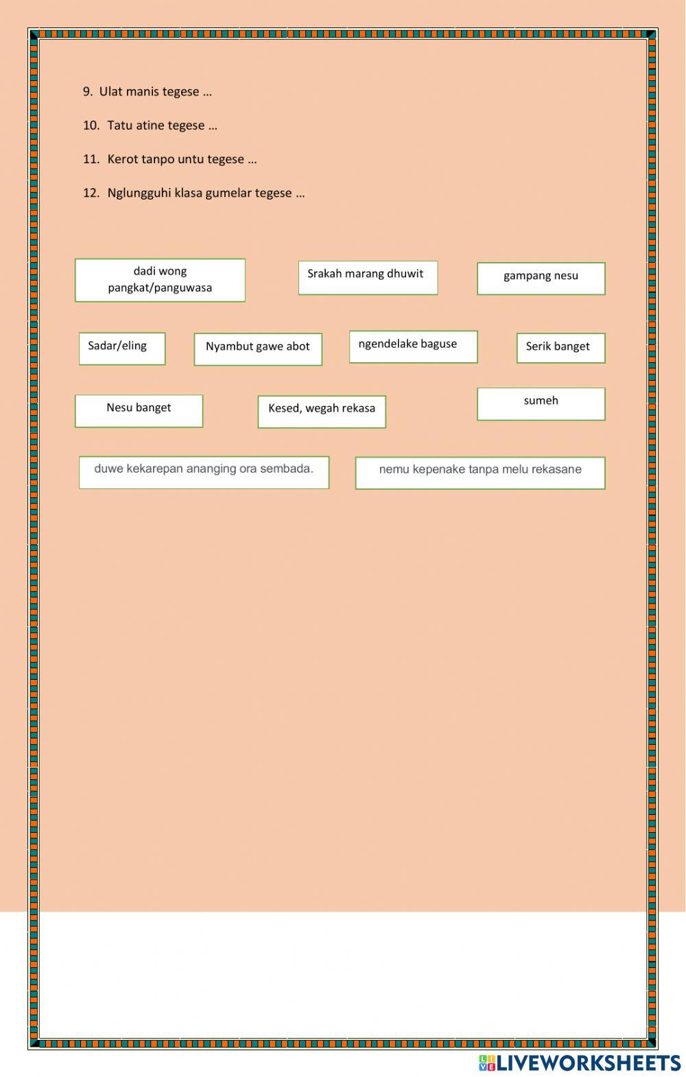 Bahasa Jawa Wulangan 1 Patemon 1-2