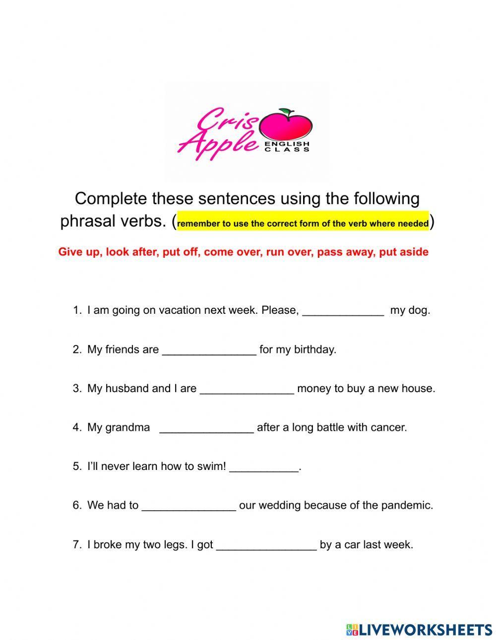 Phrasal verbs 1