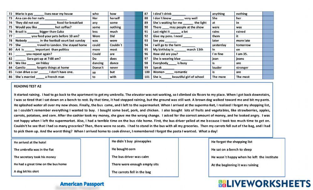 Total diagnostic. AMERPASSPORT