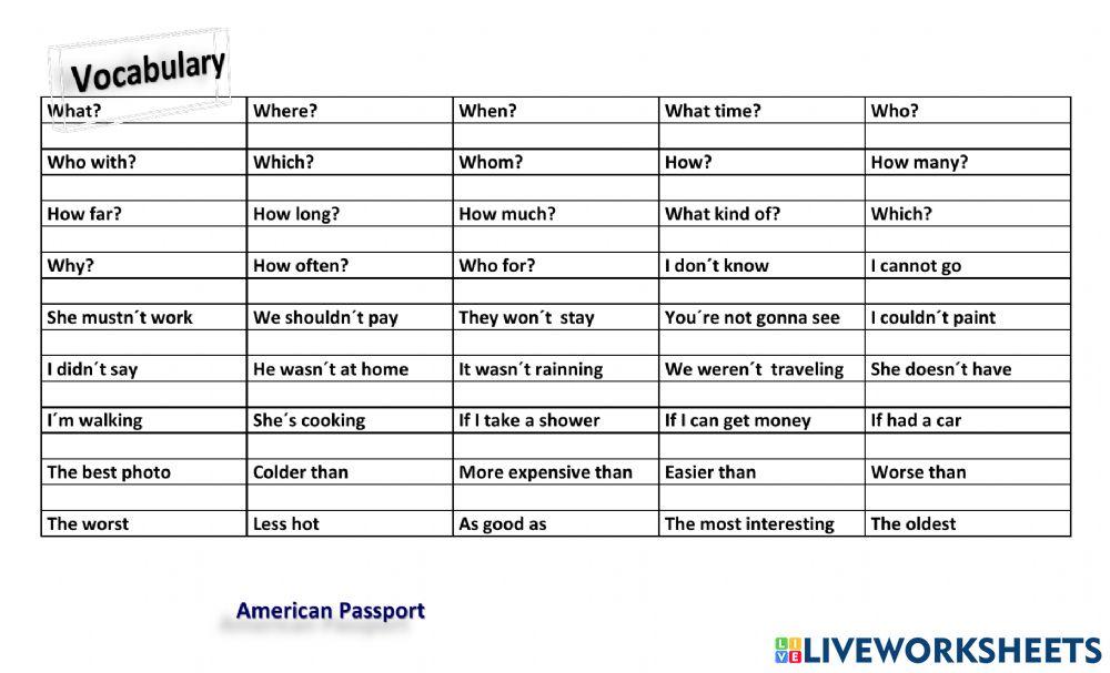 Total diagnostic. AMERPASSPORT