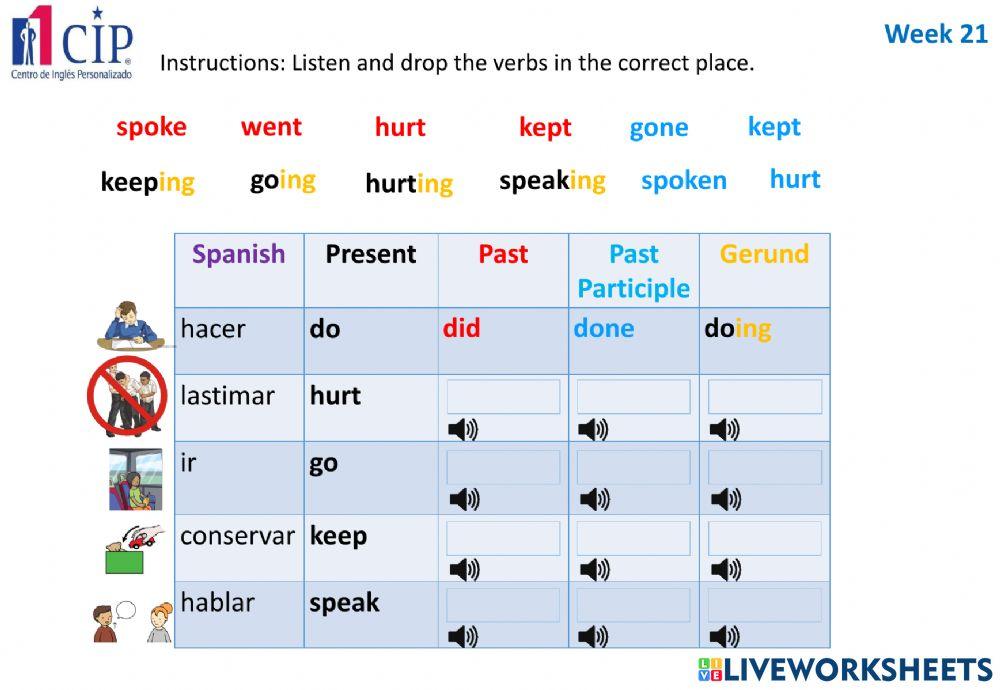 KIDS Verbs Week 21