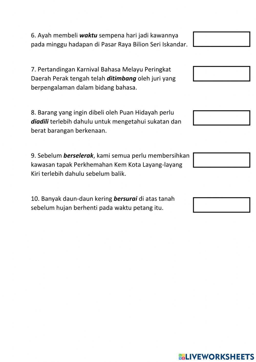 BM Tahun 5 - Penggunaan Kata