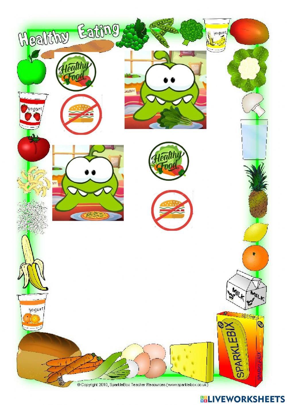 Healthy vs unhealthy food