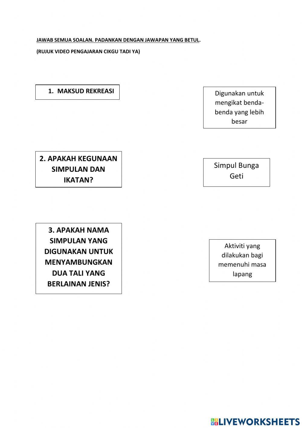 Unit 7 : rekreasi dan kesenggangan