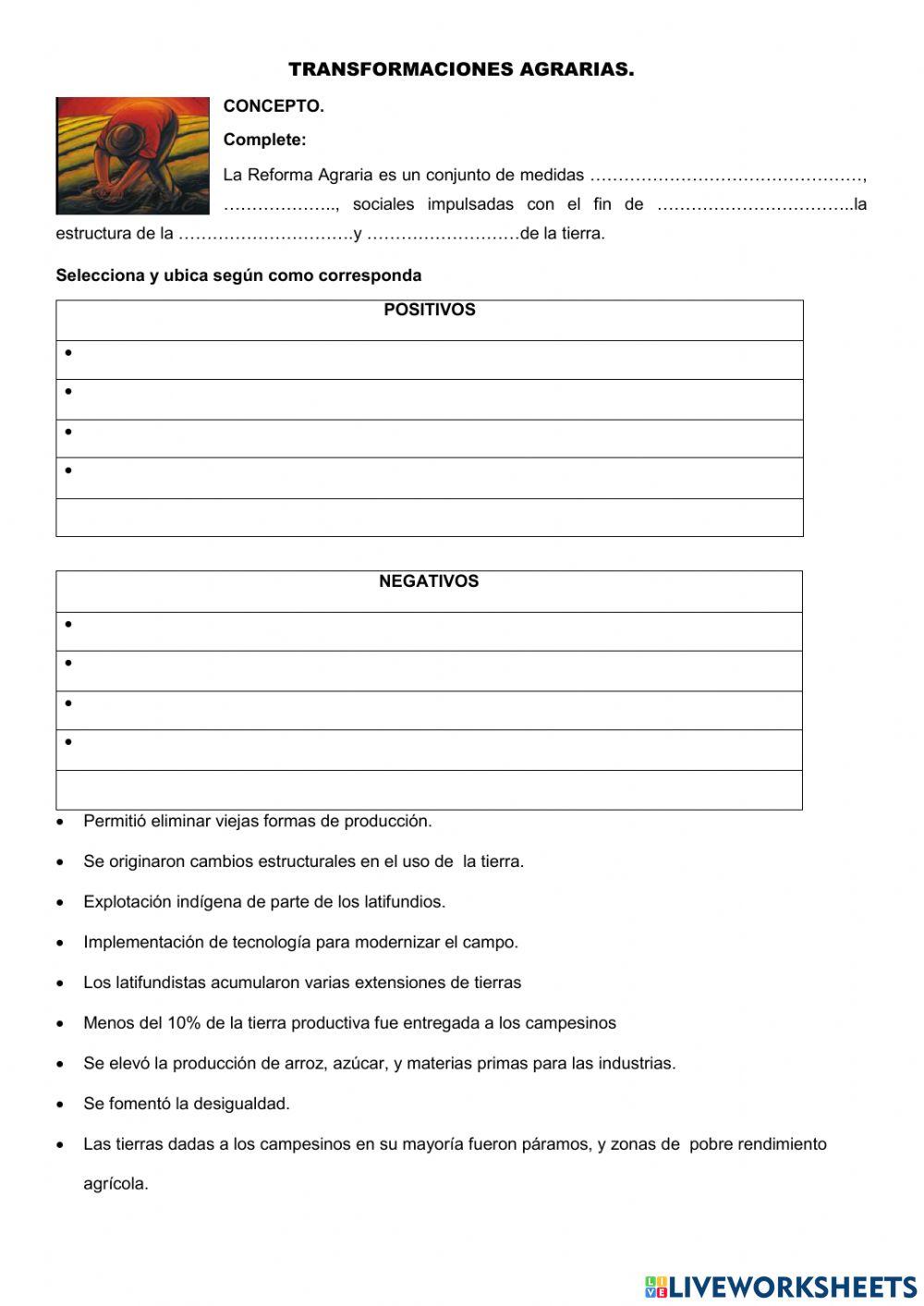 Reformas agrarias Reformas agrarias