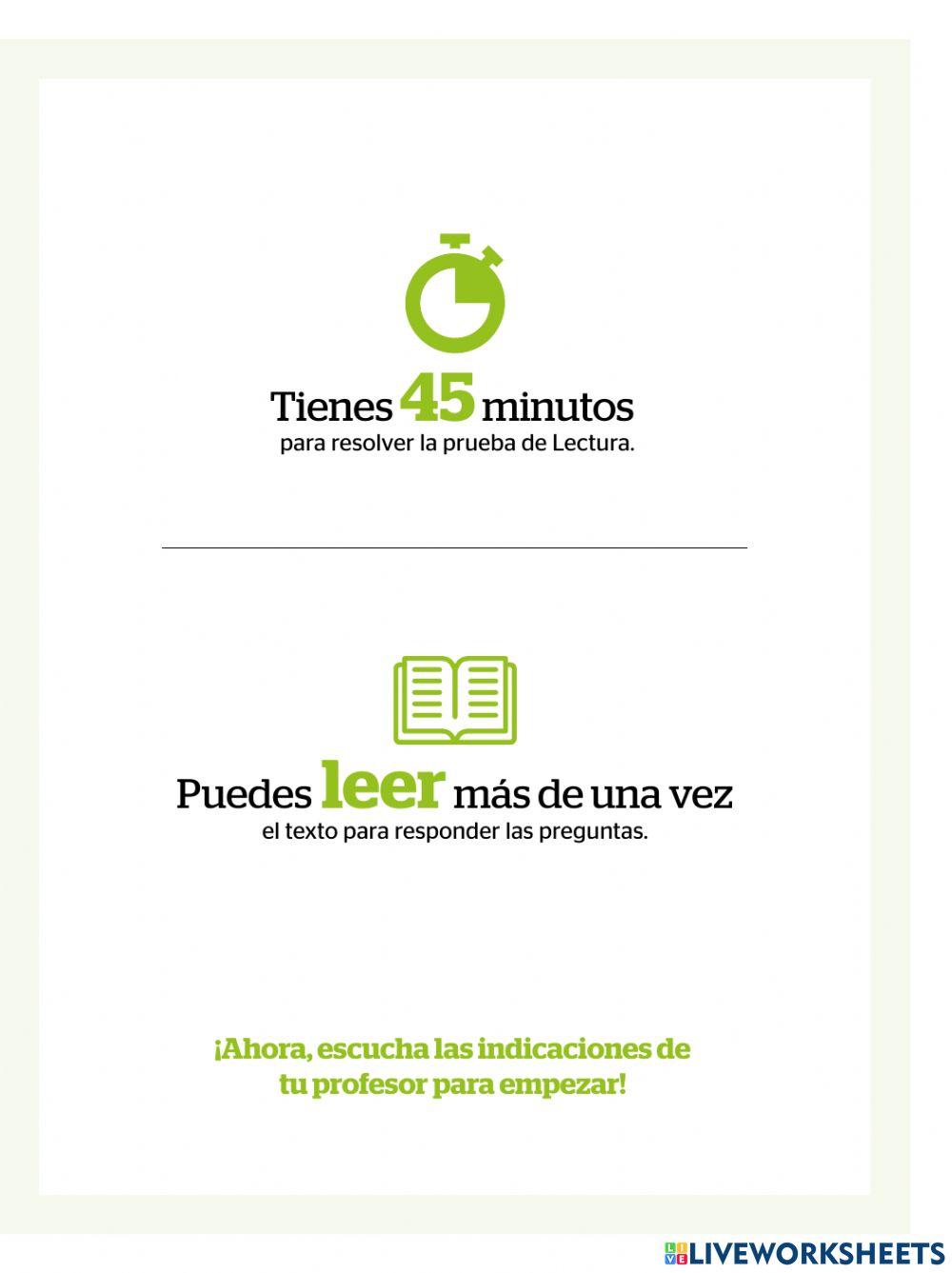 Evaluacion Diagnostica de Lectura 2do Primaria