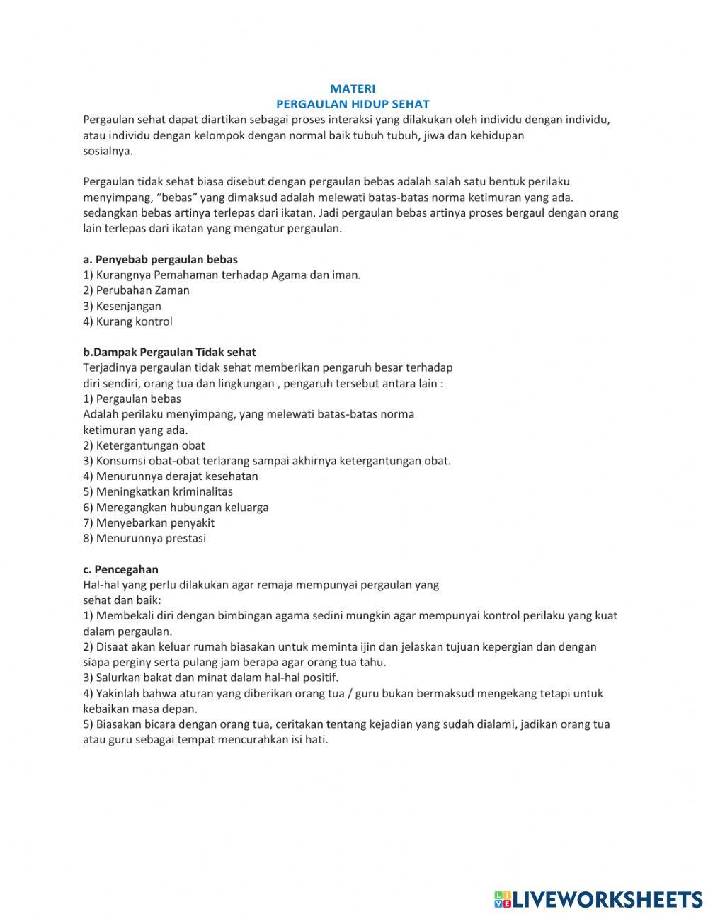 Lkpd pergaulan hidup sehat