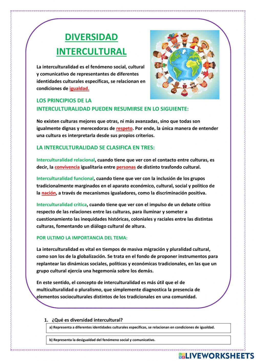 Diversidad intercultural