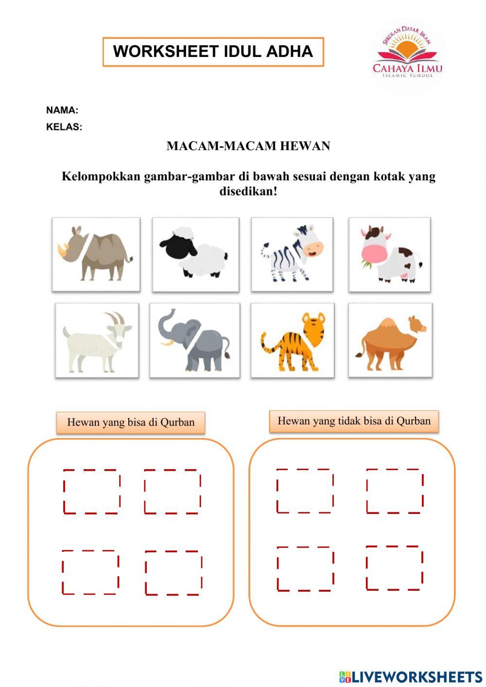 Worksheet Idul Adha 1442 H