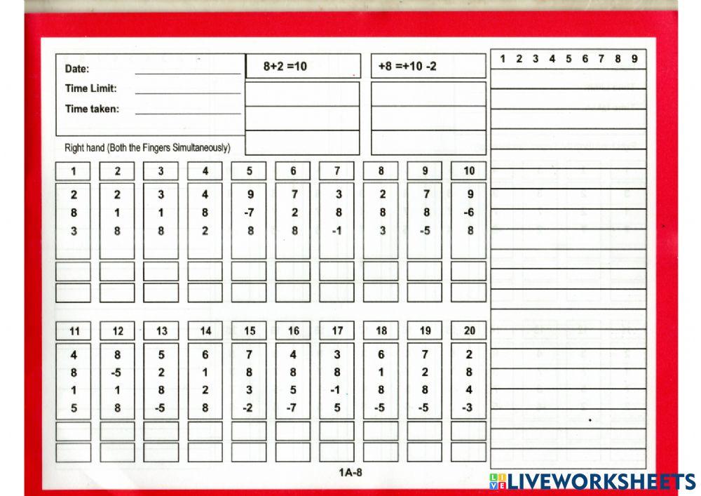 ABACUS LEVEL 1 A BOOK 8.1 online exercise for Live Worksheets