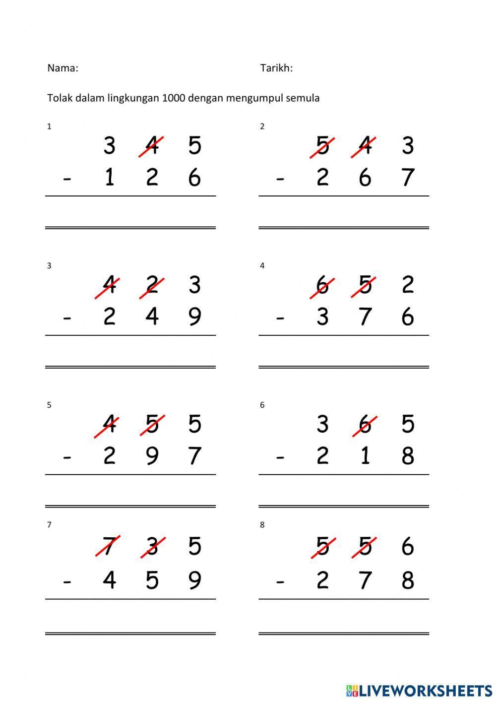 Tolak lingkungan 1000 kumpul semula