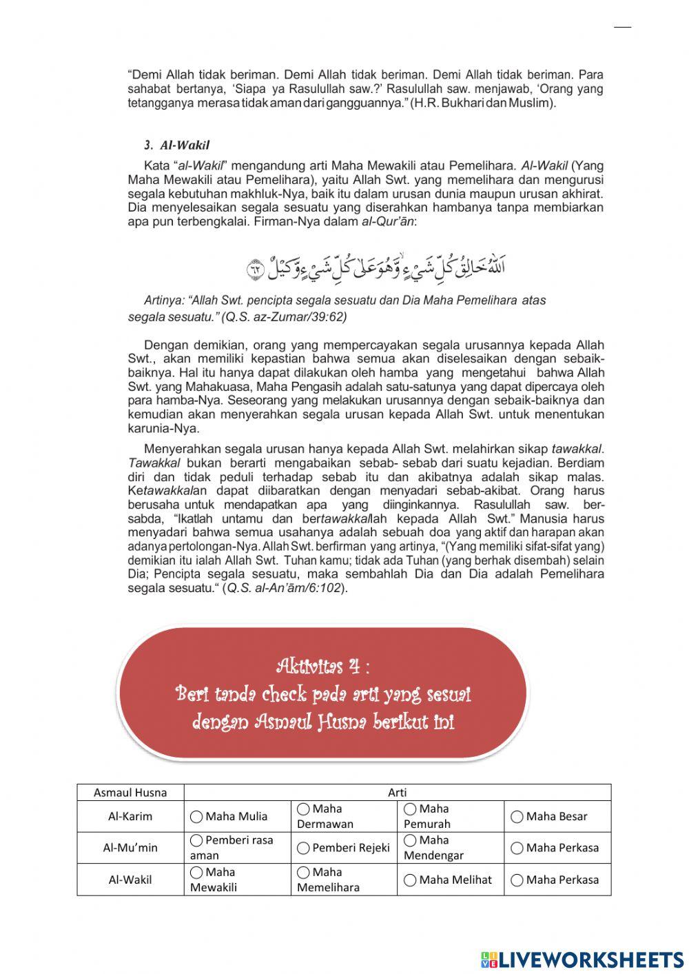 LKPD Aku selalu dekat dengan allah swt