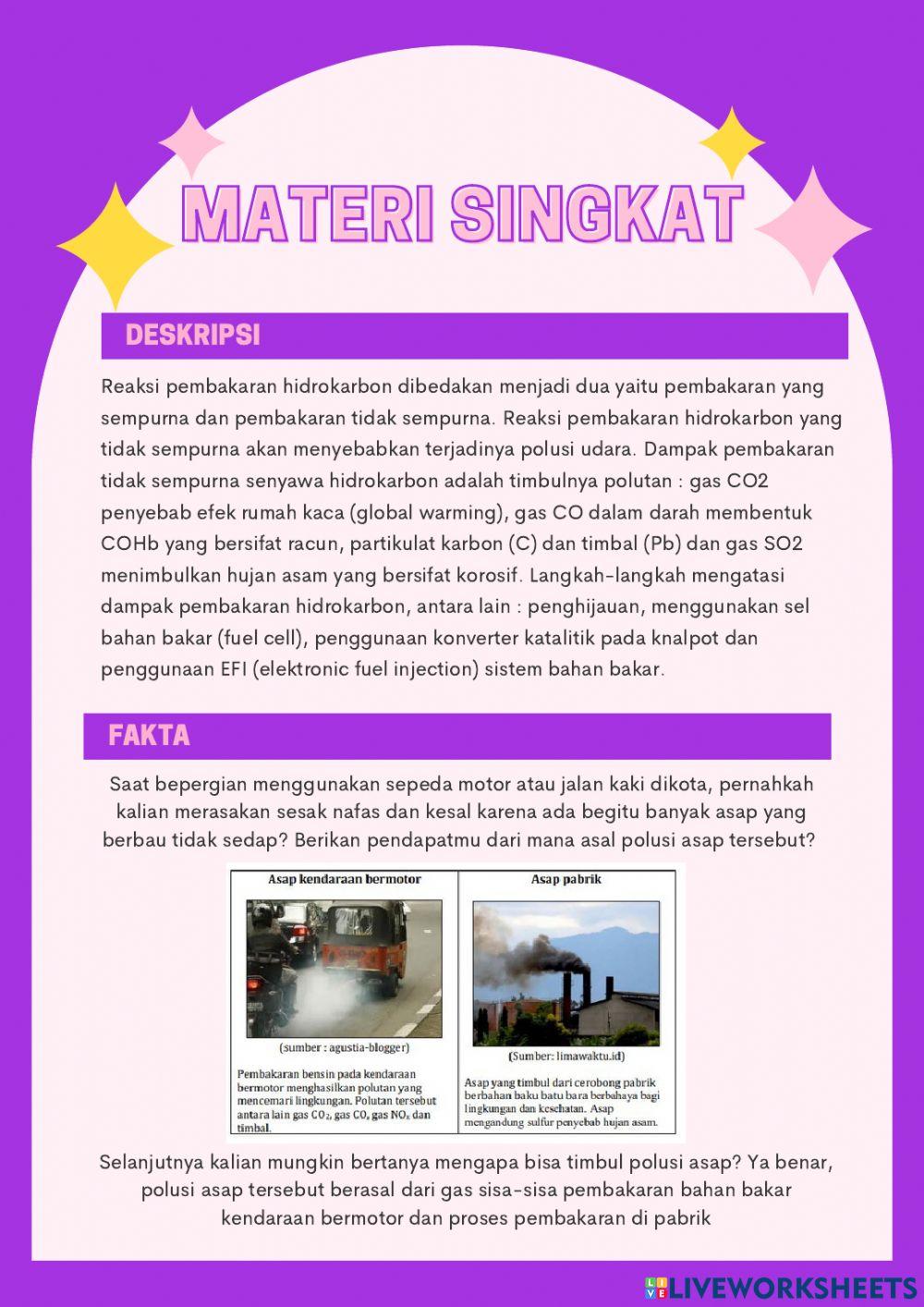 Dampak pembakaran hidrokarbon