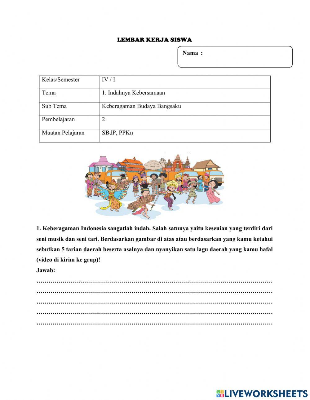 Tema 1 indahnya kebersamaan