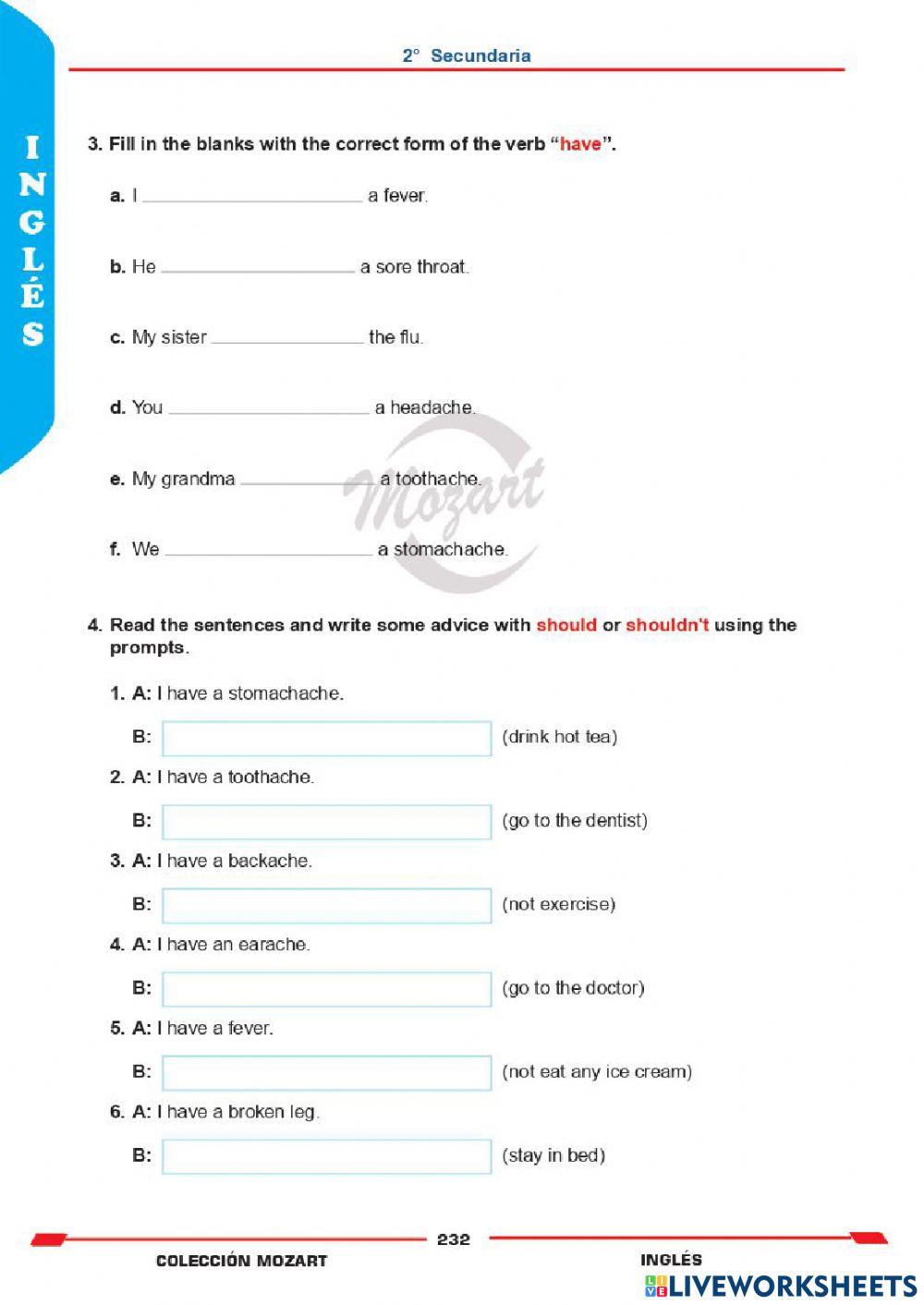Unidad 5 - inglés 2°