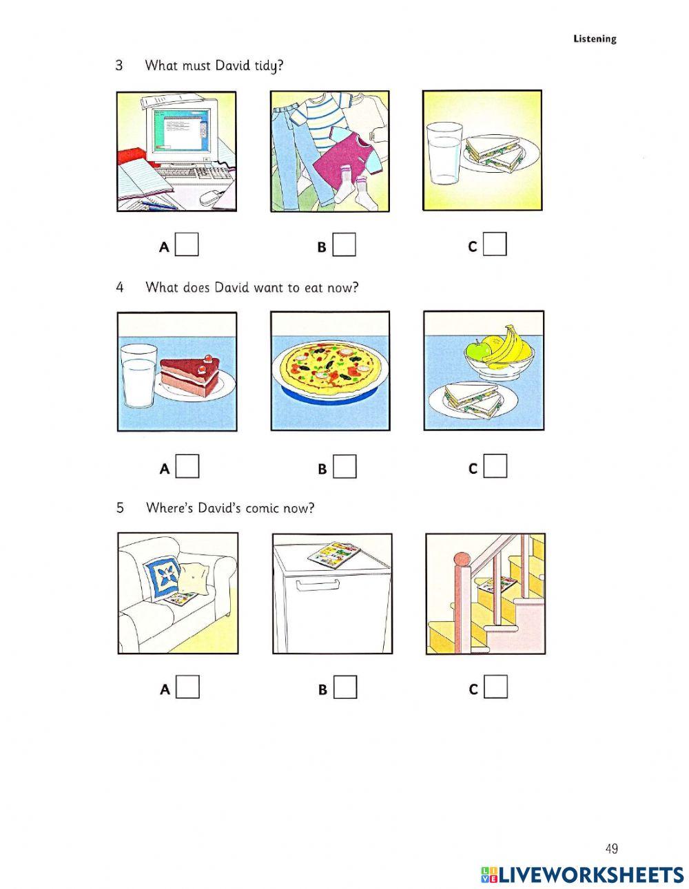 Flyers 6 - Test 3 - Listening - Part 4 | LiveWorksheets