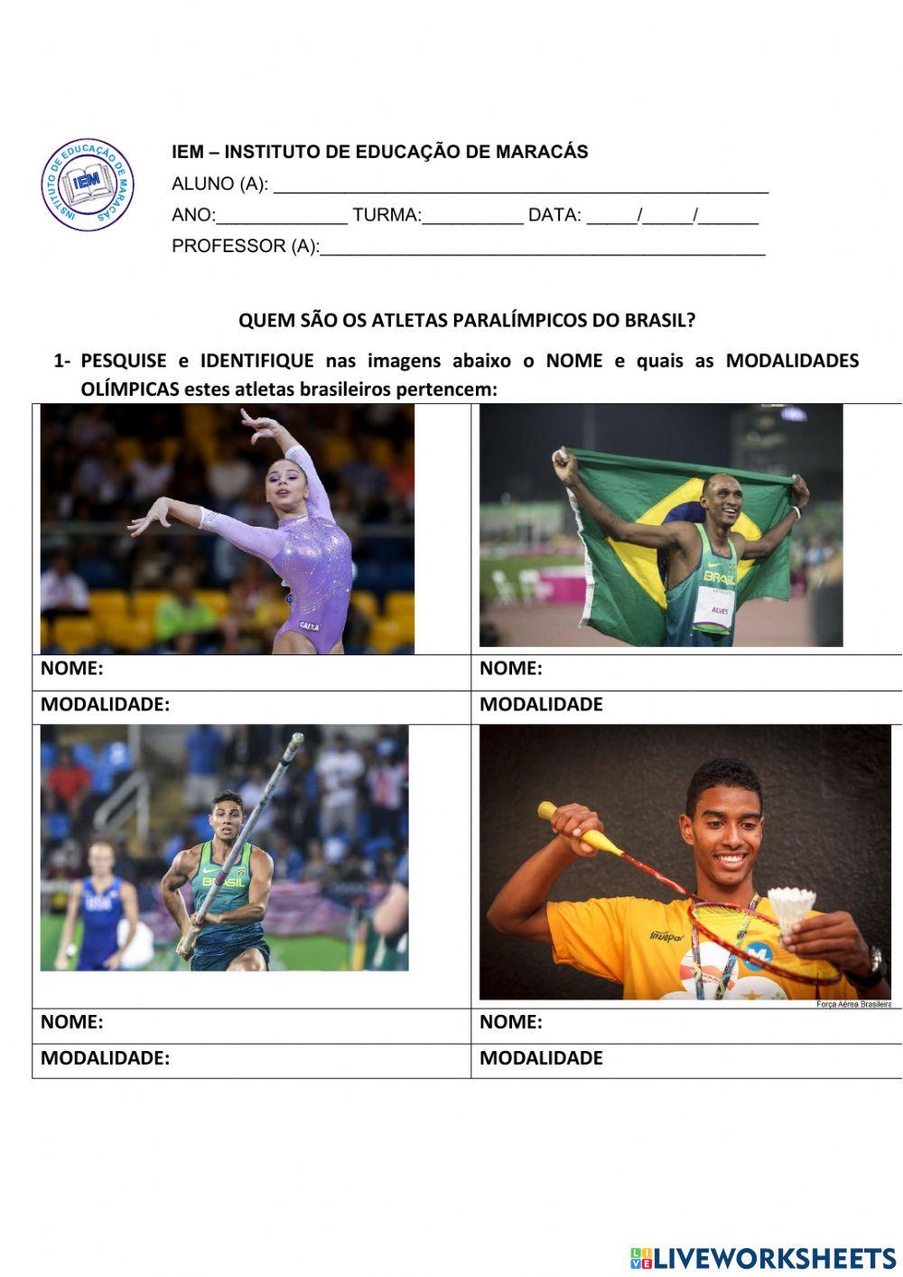 LISTA ATLETAS OLIMPIADAS 