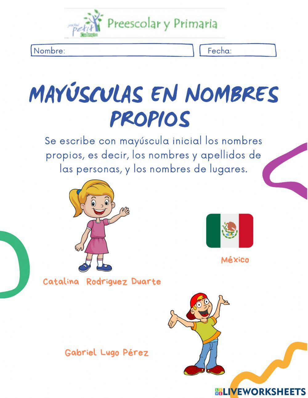 Mayúsculas en nombres propios