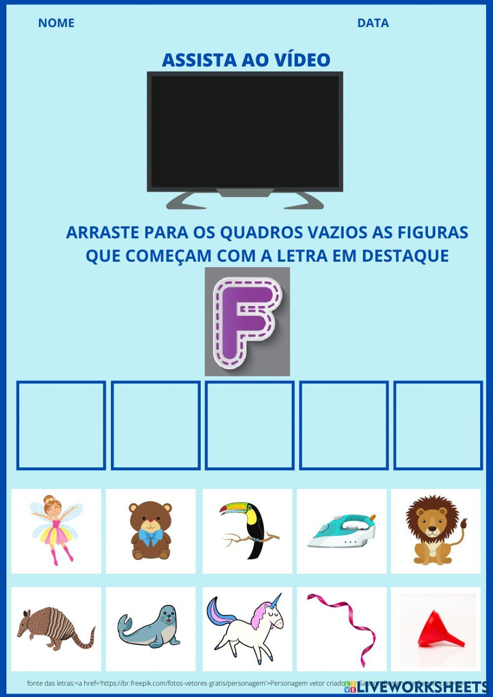 Letra F - método fônico