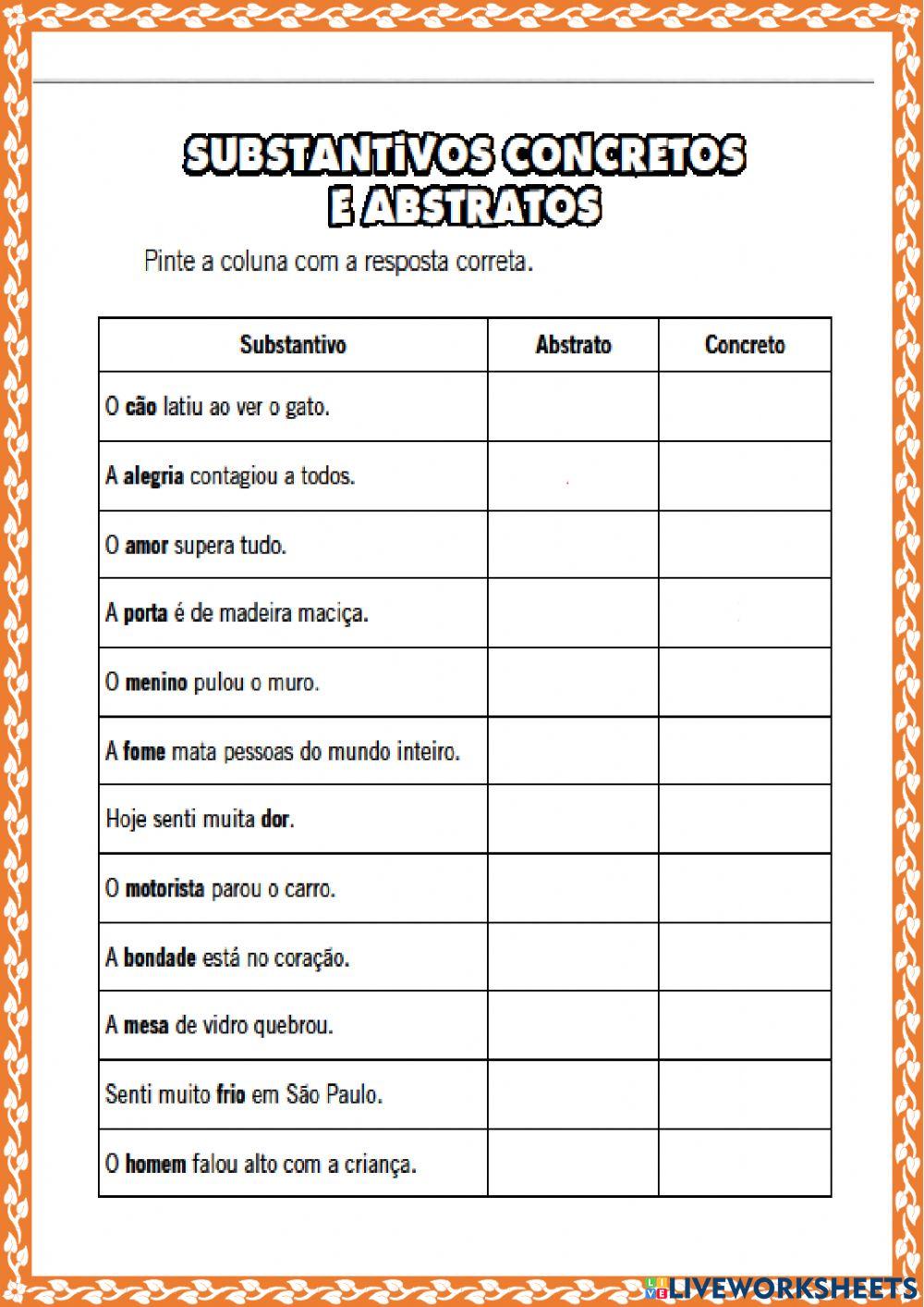 Atividade de Lingua Portuguesa