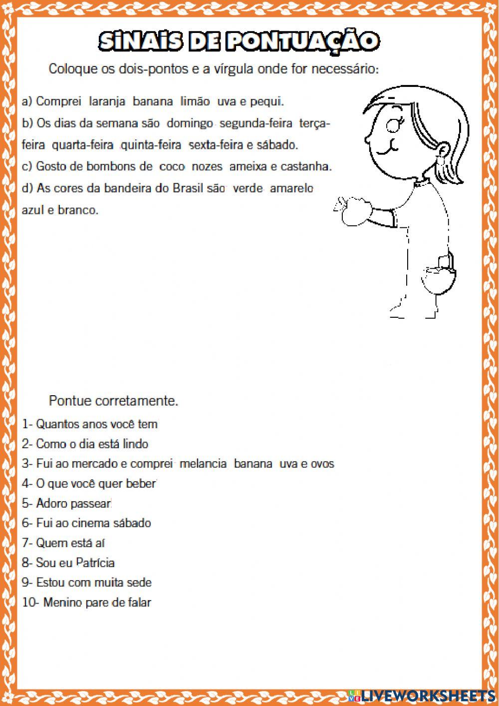 Atividade de Lingua Portuguesa