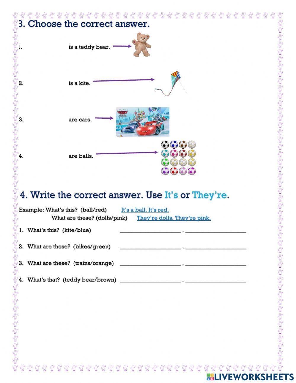 Toys and demonstrative pronouns