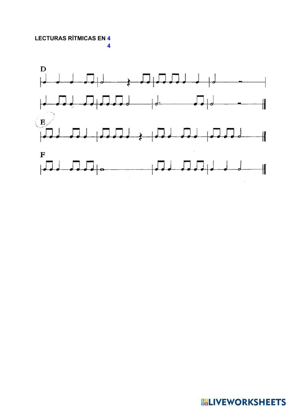 Lecturas rítmicas en pie binario