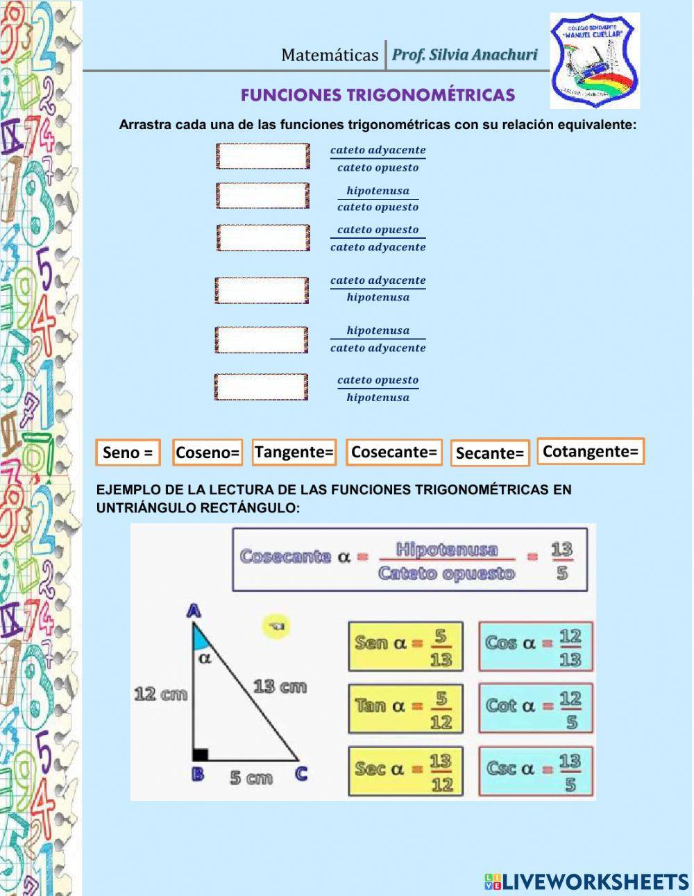 Funciones trigonométricas