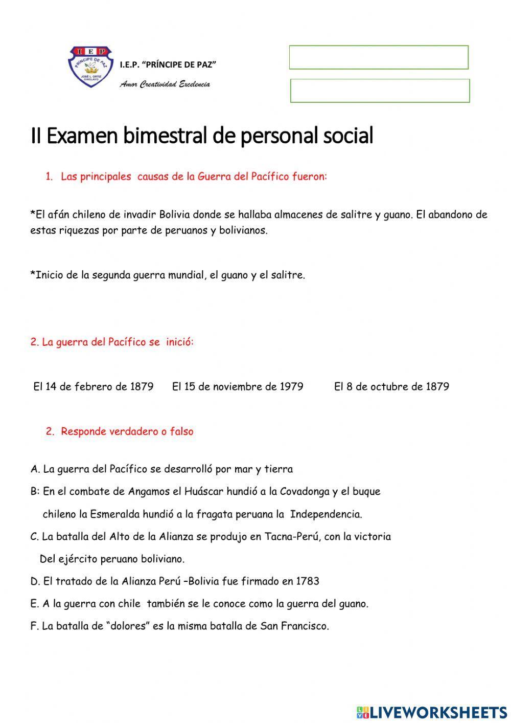 Guerra del Pacífico Guerra del Pacífico