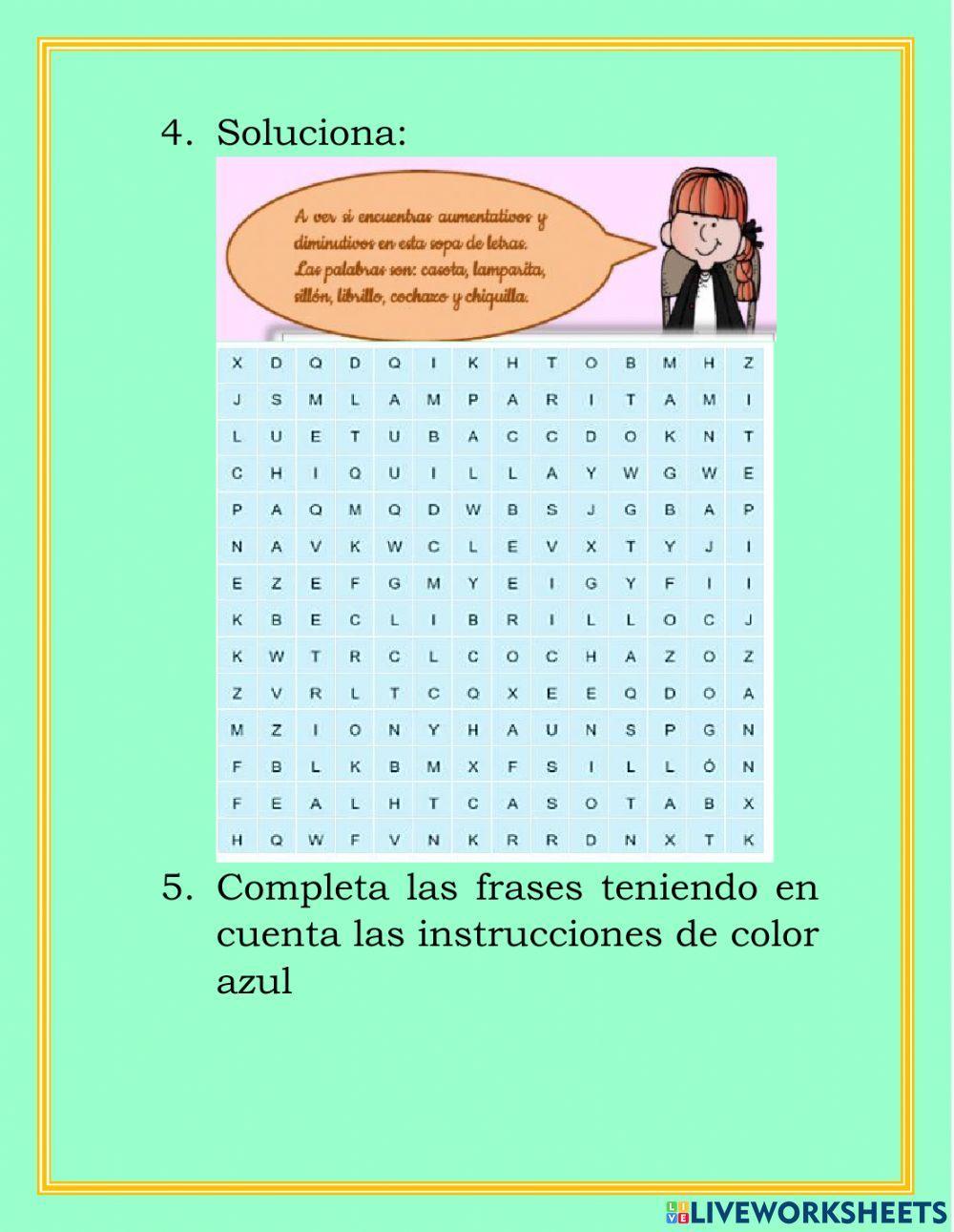 Aumentativos y diminutivos