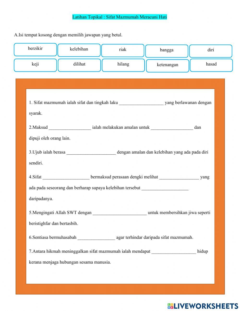 T5 Sifat mazmumah meracuni hati